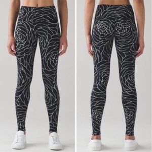 Lululemon Wunder Under Radiant Rose Black Legging